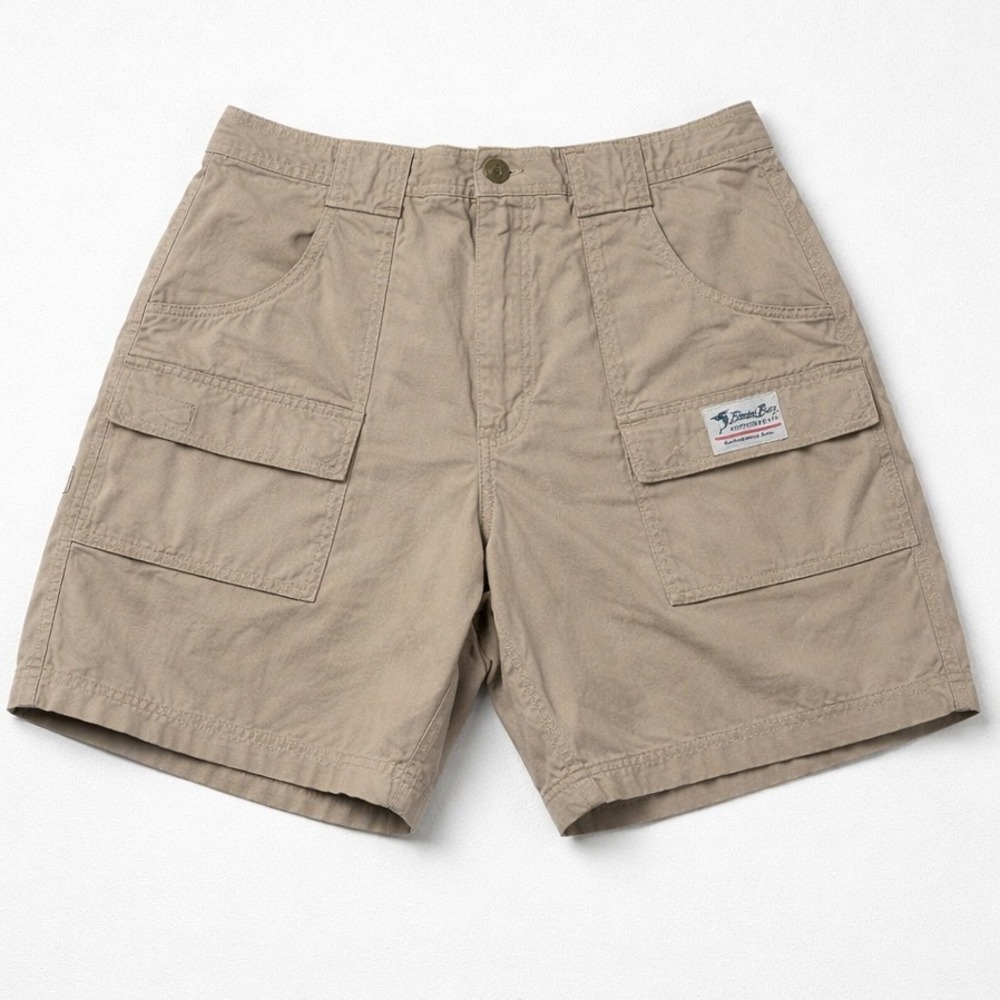 Bimini Bay Outfitters Cargo Shorts 36 Khaki Tan Performance Gear Fishing Cotton